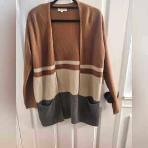 BE COOL Multicolor Open Front Cardigan